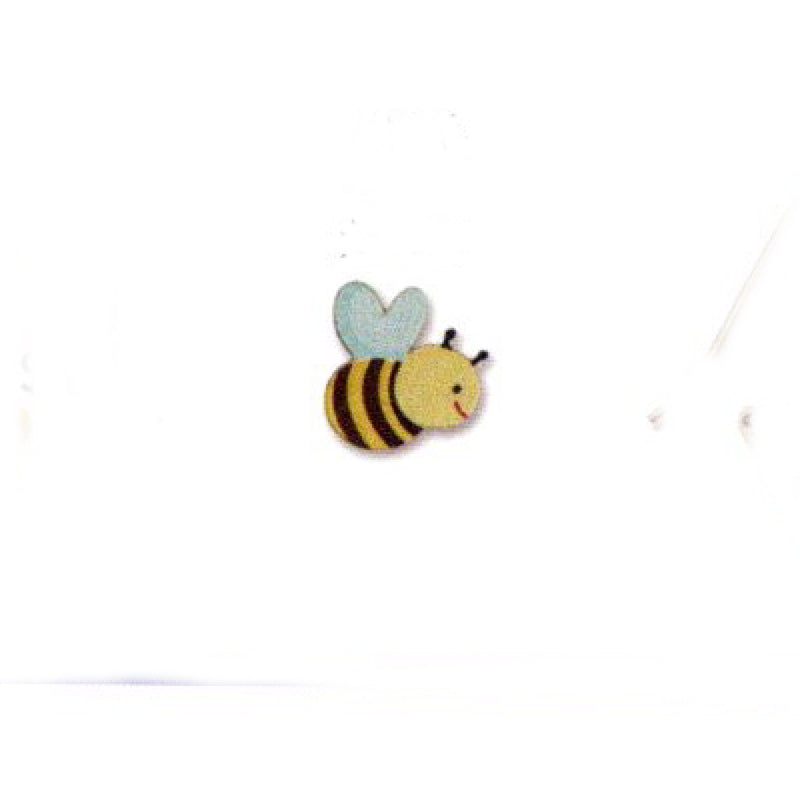 Small Bee with Post Earring on a white background