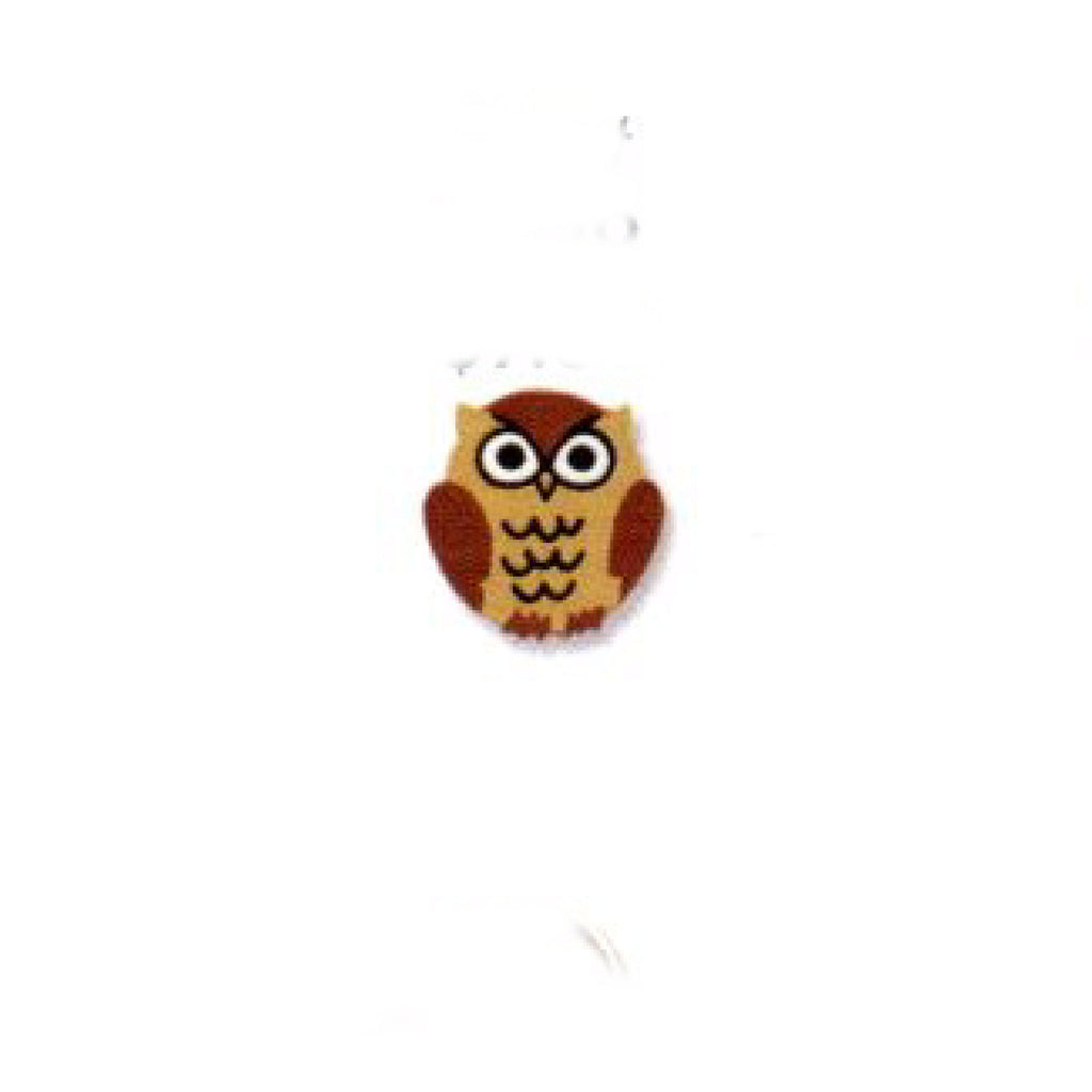 Medium Owl Earring on Post on a white background