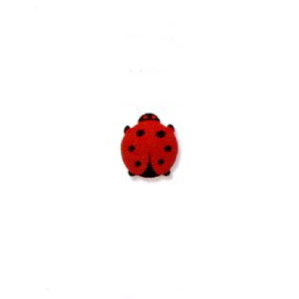 Small Red Ladybug Earring Post on a white background