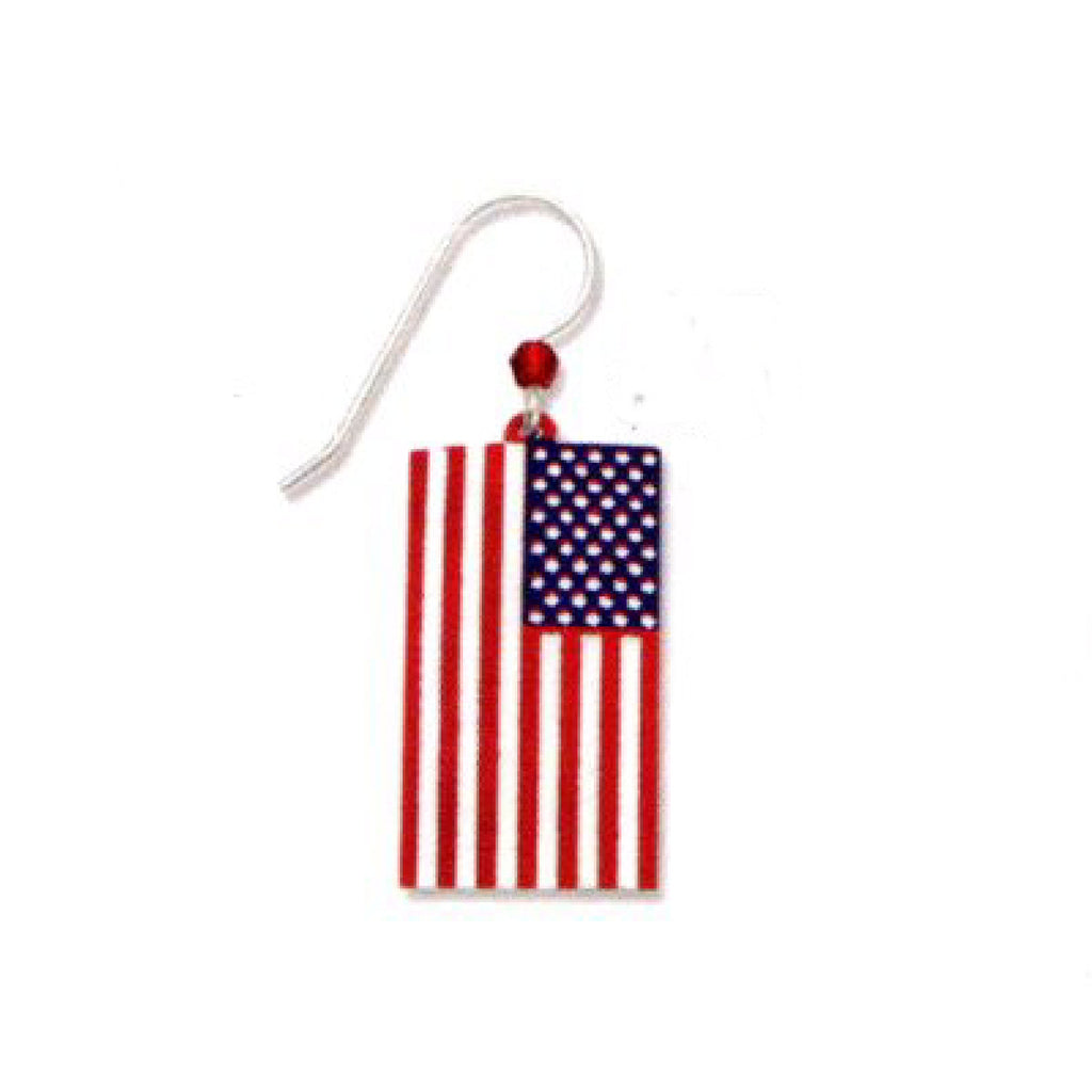 American flag Earring on a white background
