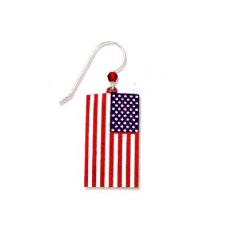 American flag Earring on a white background