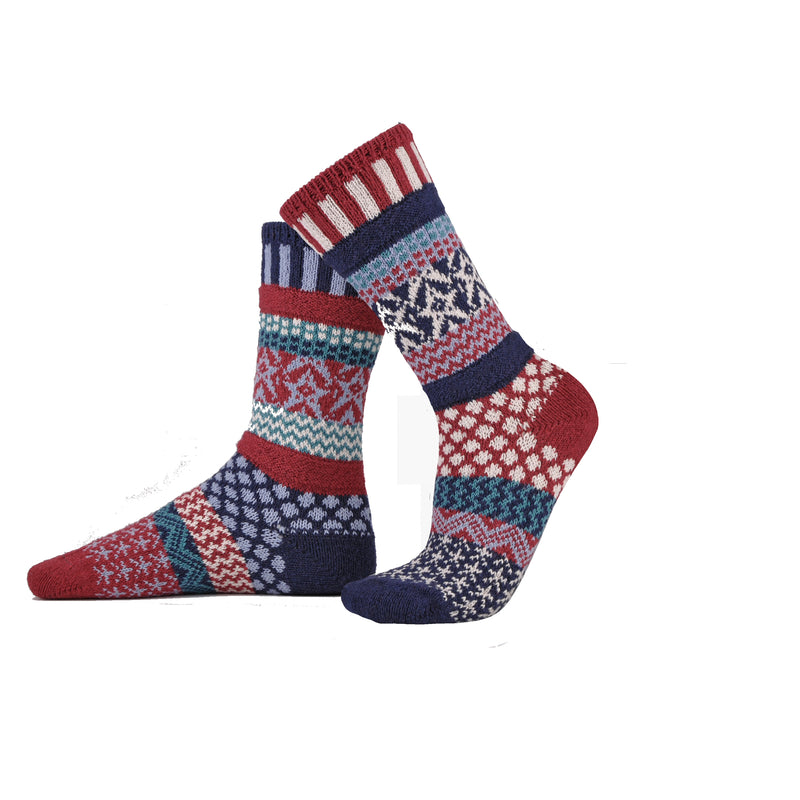 Solmate Stars and Stripes pattern on a White background.