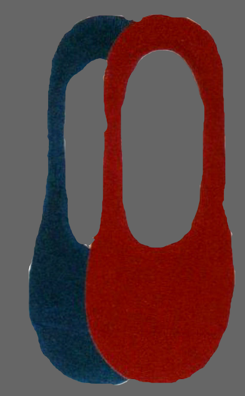 Two Womens Solid Liners One in Blue and One in Red.