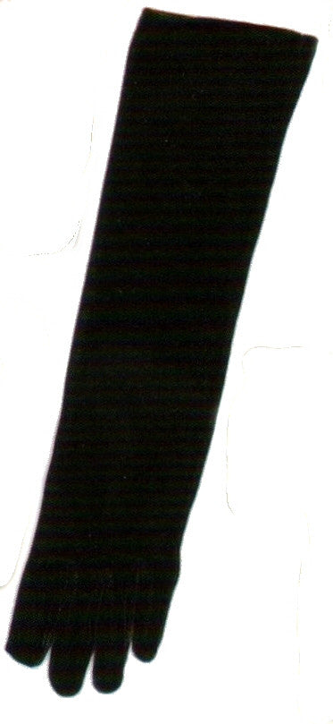 Lauer Stretch Velvet 12 Button Length Glove in Black