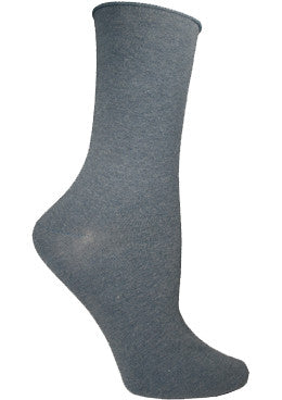 Ozone Basics Mid Zone Sock is a Crew Sock with a Non binding Cuff which makes this Heather Grey Sock comfortable to wear all day long.