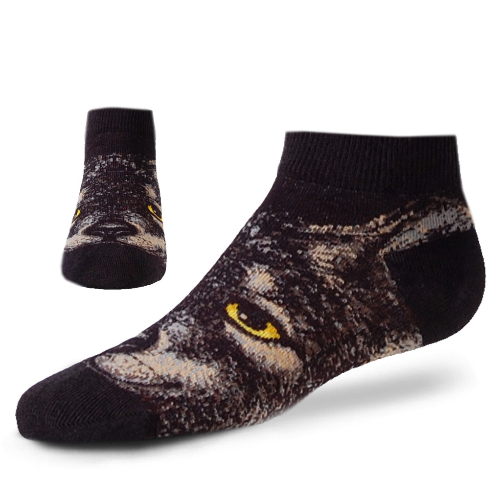 In Greys Black and Whites see the Face of a Real Wolf on your Childrens Feet