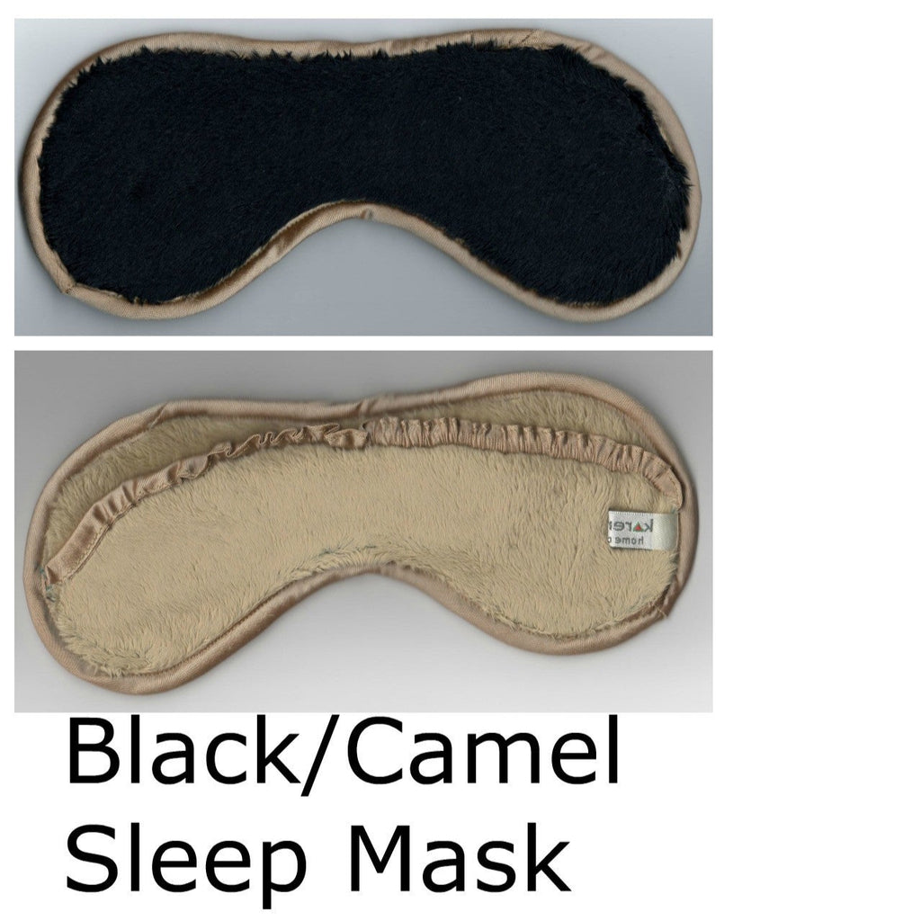 Black and Camel Sleep Mask Two Toned Colors