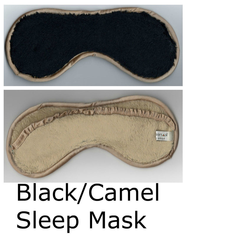 Black and Camel Sleep Mask Two Toned Colors