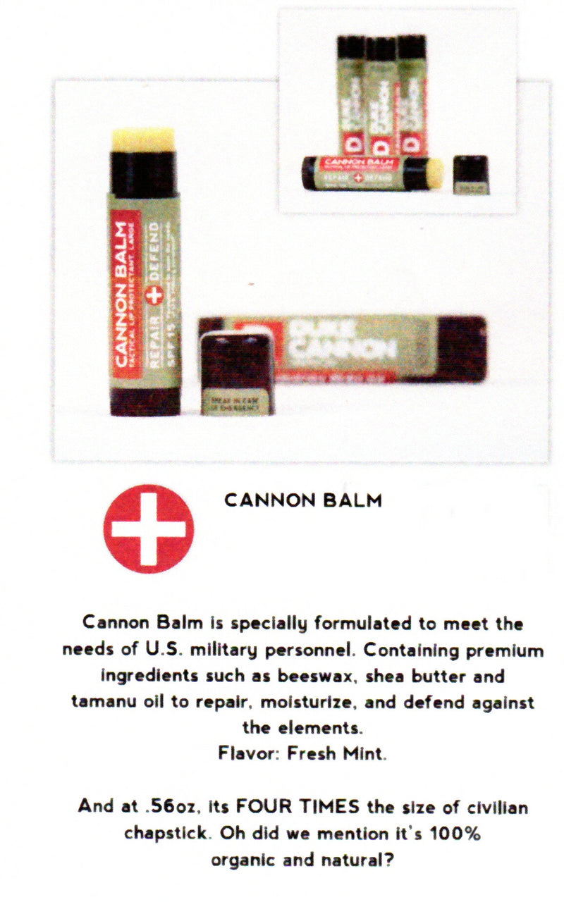 Ad Board Duke Cannon Offensively Large Lip Balm comes in Fresh Mint Flavor,