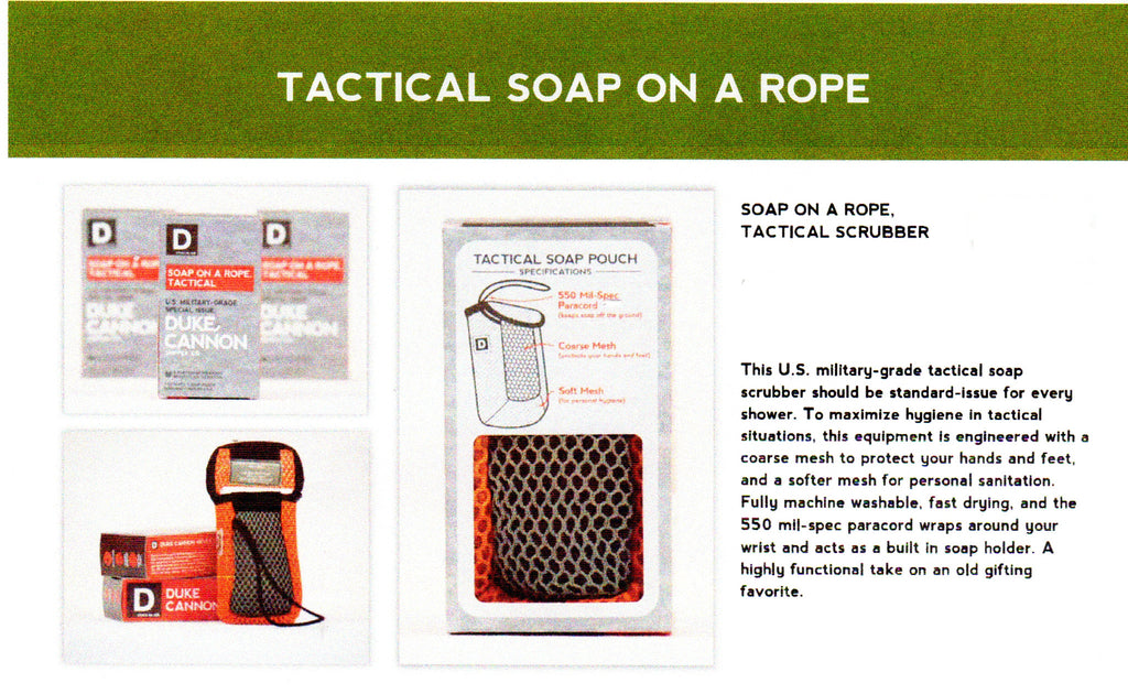 This Tactical Holder on a Rope is made to Fit the Big Ass Bricks of Soap.