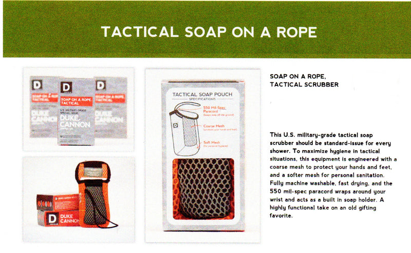 This Tactical Holder on a Rope is made to Fit the Big Ass Bricks of Soap.