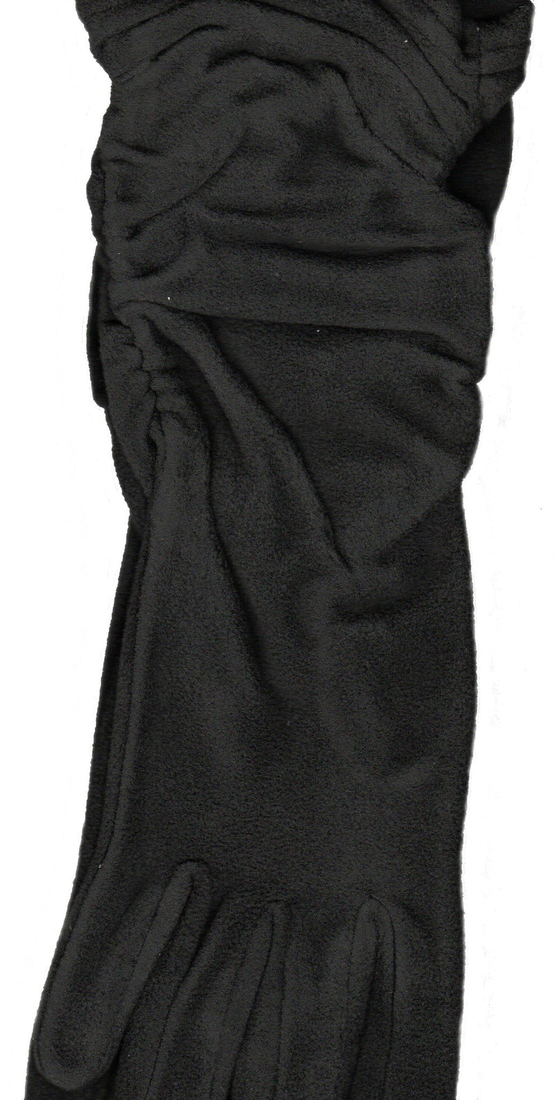 Lauer Stretch Microfleece Ruched Glove 8 Button Length in Black