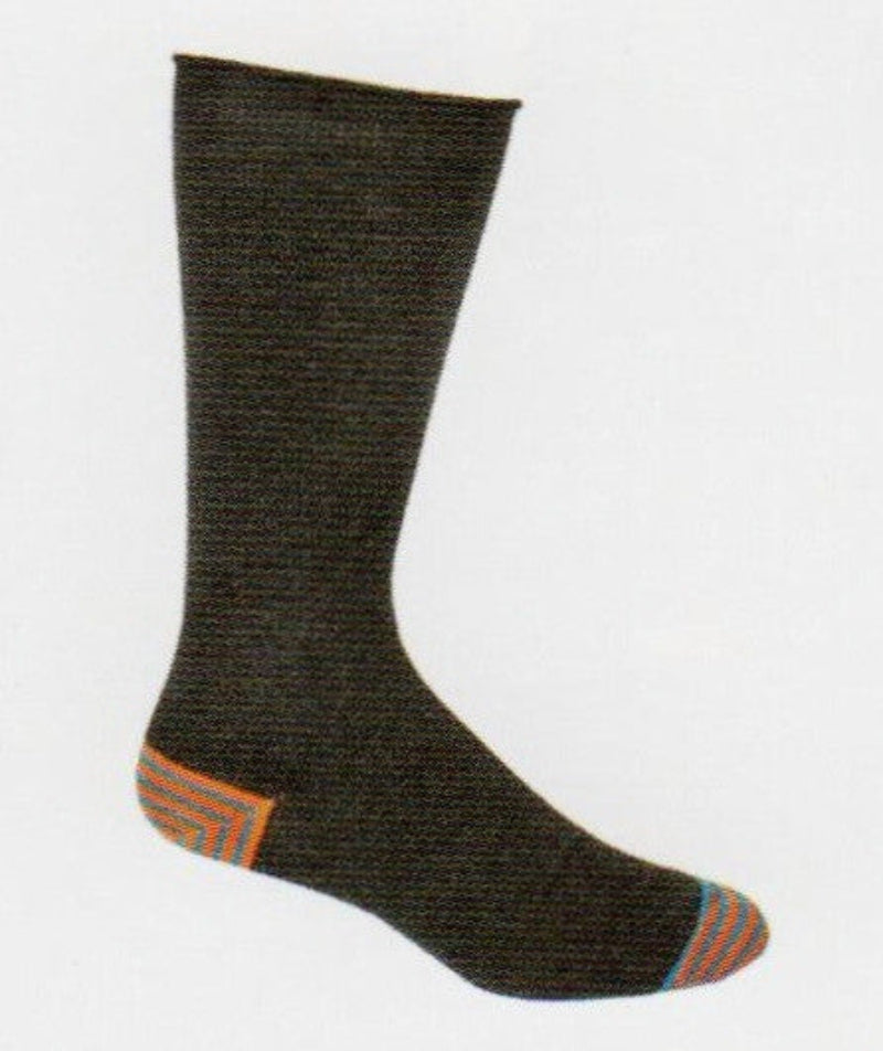 Ozone Basic Heather Grey if you have to wear it but no one will know about the colors Light Blue and Orange Stripes on the Heels and Toes.