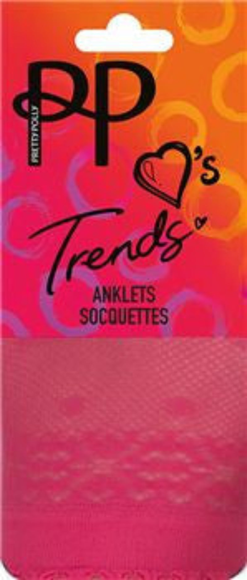 Pretty Polly Trends are the Anklets and this one is Magenta all over with Floral Spots.