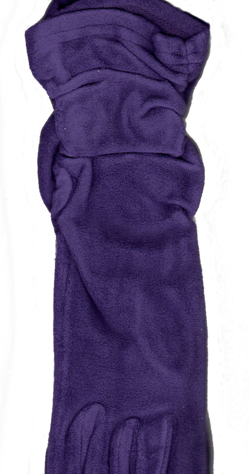 Lauer Stretch Microfleece Ruched Glove 8 Button Length in Purple