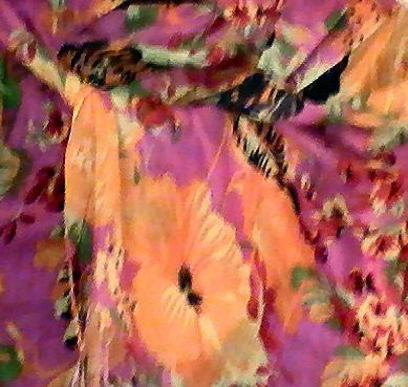 Pink Rapti Big Flower Scarf is large and in charge of your arms and your head if you like it there. Wear it in a car with the top down. Show your style anyway in color.