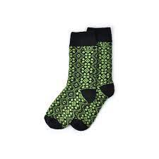 Side Kick Cathedral Pistachio Socks are not mismatched but are the same pattern of Stain Glass Windows with Pistachio Green Color.