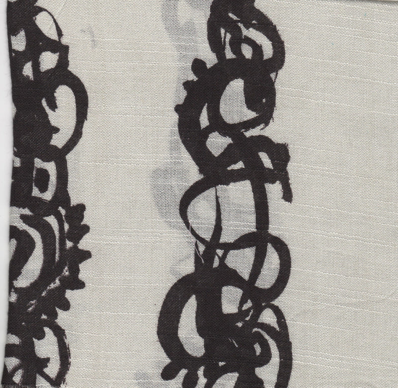 A close up Swatch of Zazou Calligraphy Scarf