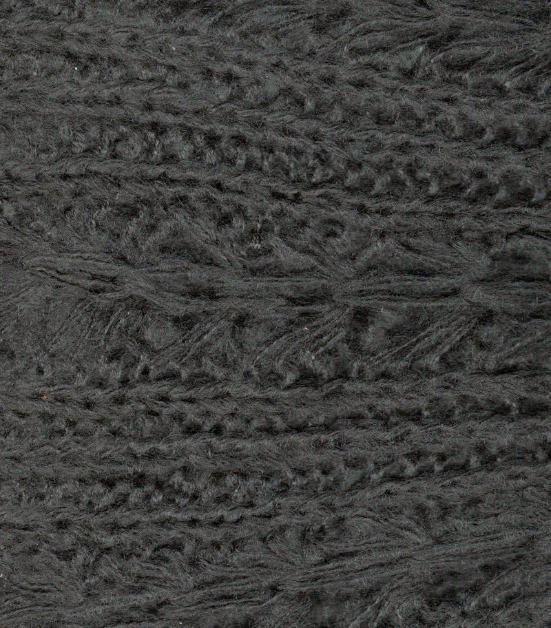Black Swatch of Zazou Madeleine Scarf with Fringe
