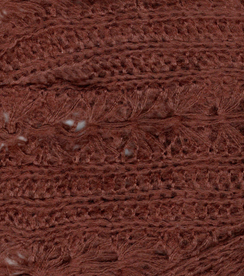 Brandy Swatch of Zazou Madeleine Scarf with Fringe