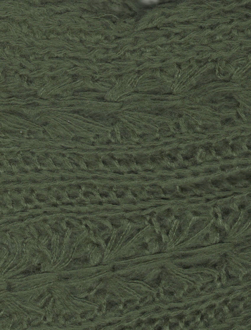 Forest Swatch of Zazou Madeleine Scarf with Fringe