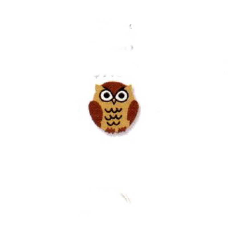 Medium Owl Earring on Post on a white background