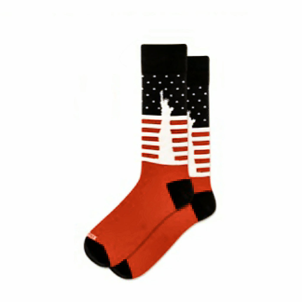 HotSox Liberty Stripes Mens Crew Made in the USA Socks
