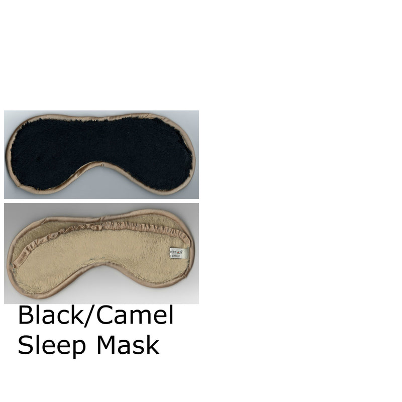 Black and Camel Sleep Mask Two Toned Colors
