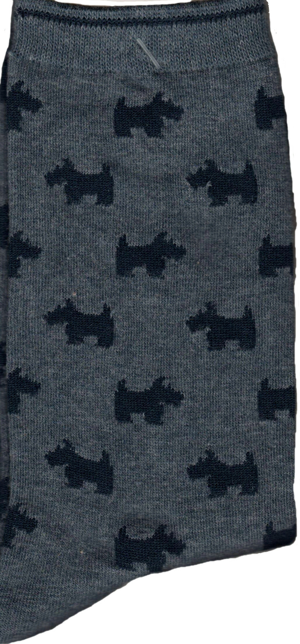 Slate Blue with Scottie Dog Silhouettes makes this sock cute and simple to  love.