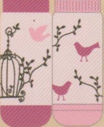 Artist Shinzi Katoh gives Baby Pink and Cherry Blossom Pink a fun Mismatched No Show with this Bird Cage.