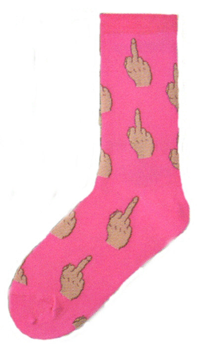 K Bell The Finger Sock now comes in Size Medium in Background color of Fuchsia. The Cream colored Hand is also more feminine. 