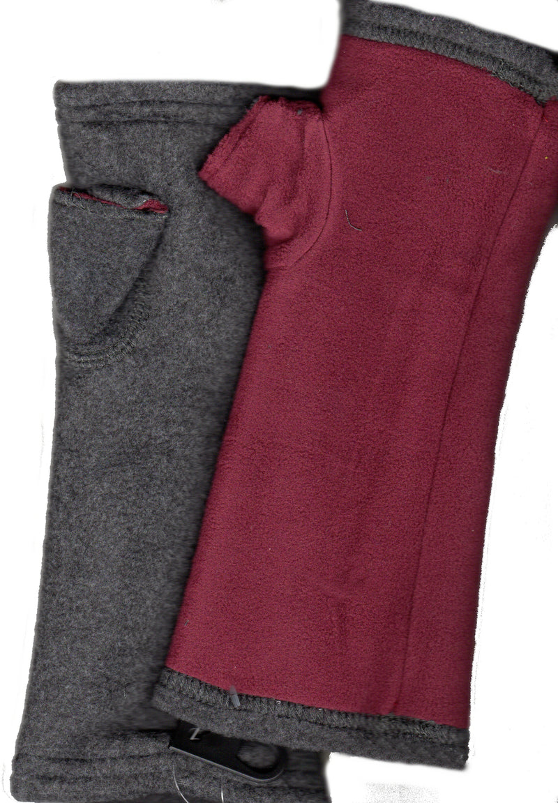 Charcoal is the top color of this Glove but turn it inside out and a gorgeous Burgundy with Charcoal accents appear!