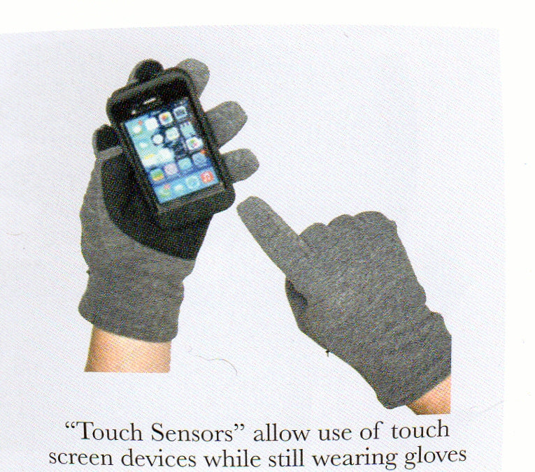 This picture shows the Mens Lauer Touch Sensor Glove with its great capabilities to use with technology.