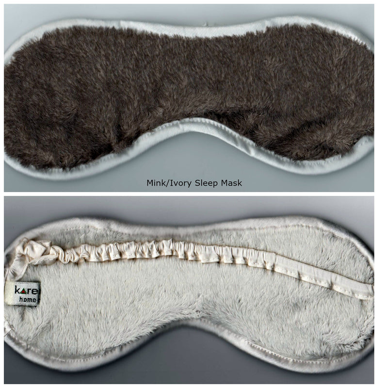 Mink and Ivory Two Toned Colored Sleep Mask