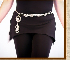 Liquid Sliver Belt is Convertible to size to fit many sizes of women.