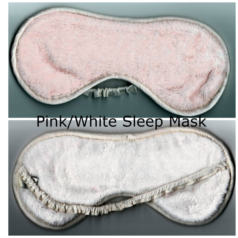 Pink and White Two Toned Colors Sleep Mask